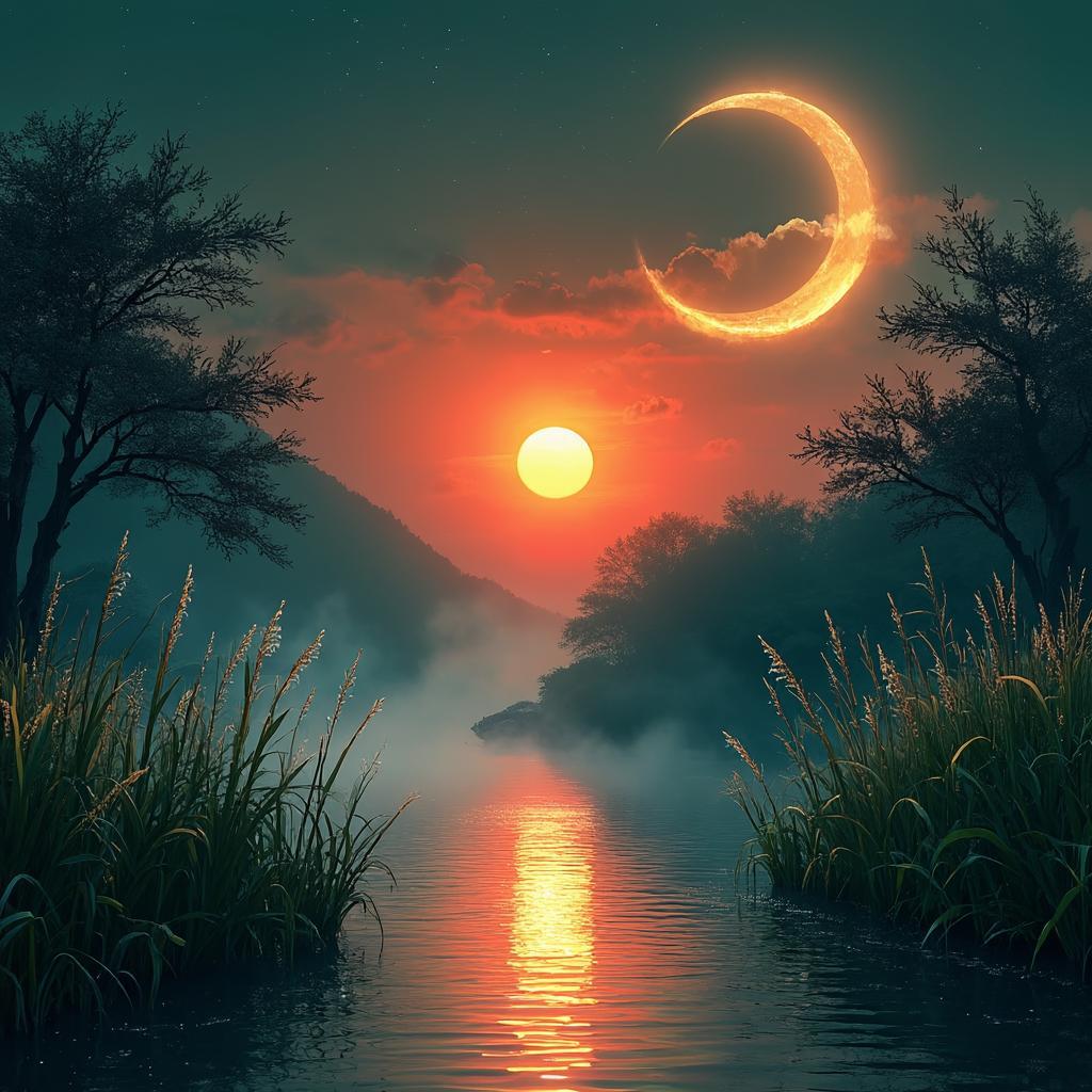 暮江吟 - 诗意画境