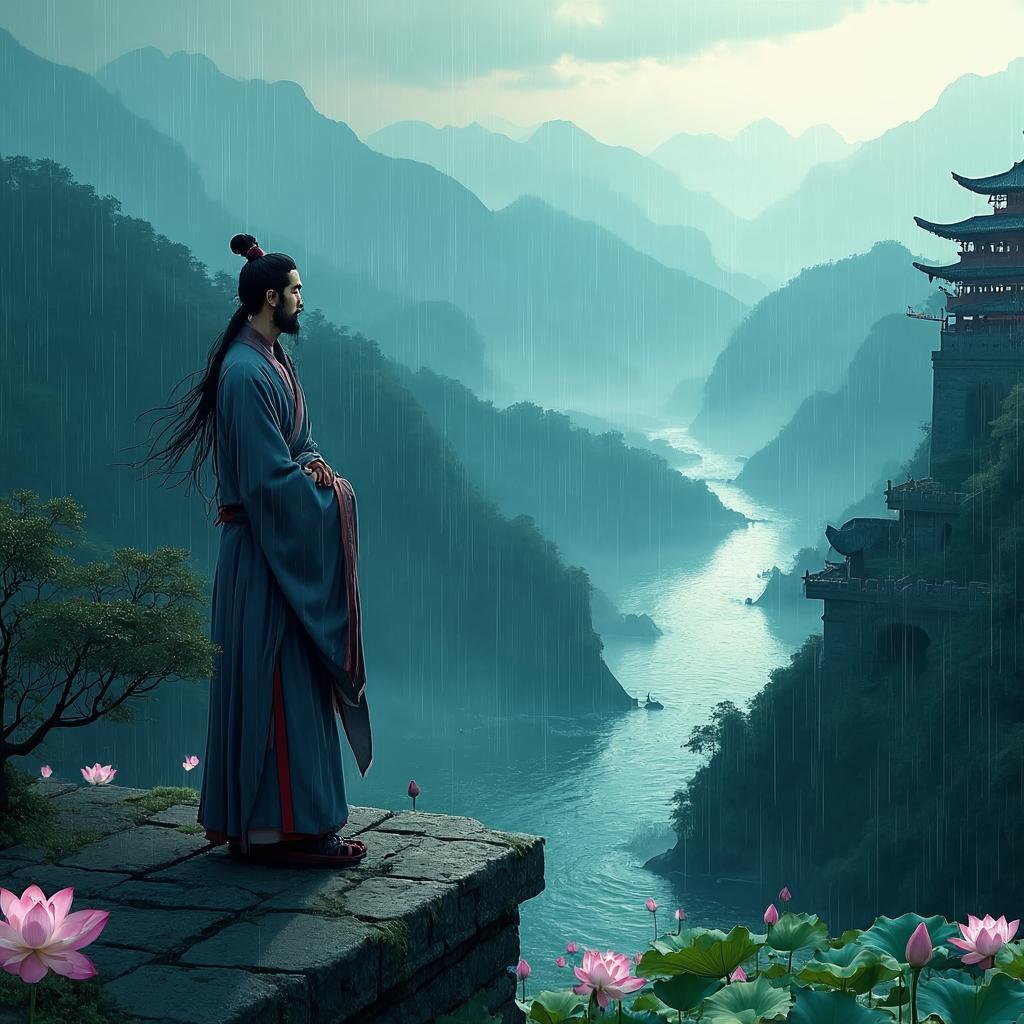 登柳州城楼寄漳汀封连四州 - 诗意画境