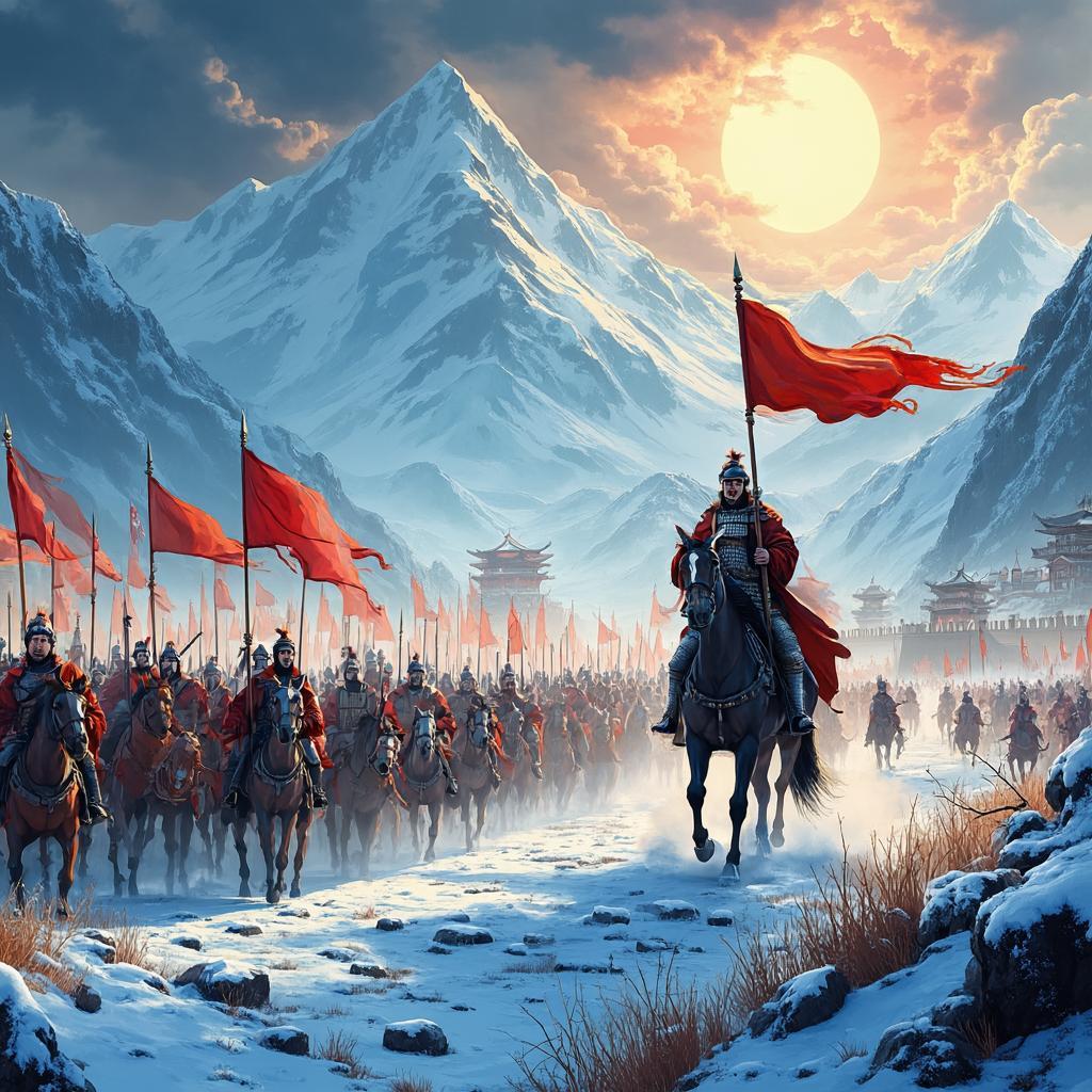 轮台歌奉送封大夫出师西征 - 诗意画境