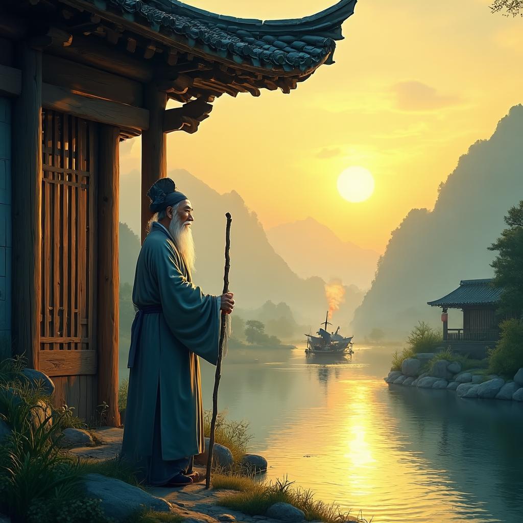 辋川闲居赠裴秀才迪 - 诗意画境